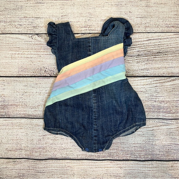 Magnolia Lake Denim Romper - Picture 1 of 5